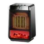 Space Heater 1pc 1500W Plug-In Portable Desktop Electric Heater , 3 Heat Settings, 4 Timer Functions, Mini Solar Powered Energy Efficient Fast Heating For Bedroom Home Use, Compact Size