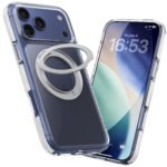 MASSY 360 Magnetic Stand for iPhone 17 Pro Max Case, [Fit for MagSafx] [2X Double-layer Protection] Slim Case for iPhone 17 Pro Max, 6.9", Translucent Deep Blue, Ostand O3 Fitness Series