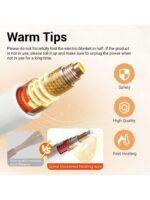 Electric Heating Pad 12''x24'' -9-Level Temperature Control, Speed Timed Portable Home Waist And Neck Protection, Soft Flannel Electric Blanket Suitable For The Back, Neck, Shoulders, Knees, Arms And Legs, Please do not fold the electric blanket and be sure to ensure the controller has adequate ventilation. - Image 2