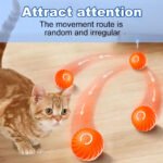 2 In 1 Simulated Interactive Hunting Cat Lover And Cat Mom Love Toy, Automatic Rolling Ball Toys Interactive Cat Lover And Cat Mom Love Toys Ball Fast Rolling In Pouch, Motion Activated Cat Lover And Cat Mom Love Toys For Bored Indoor Adult Cat Lover And Cat Mom Loves (Orange) - Image 3