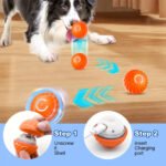 2 In 1 Simulated Interactive Hunting Cat Lover And Cat Mom Love Toy, Automatic Rolling Ball Toys Interactive Cat Lover And Cat Mom Love Toys Ball Fast Rolling In Pouch, Motion Activated Cat Lover And Cat Mom Love Toys For Bored Indoor Adult Cat Lover And Cat Mom Loves (Orange) - Image 4