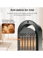 Space Heater 1pc 1500W Plug-In Portable Desktop Electric Heater , 3 Heat Settings, 4 Timer Functions, Mini Solar Powered Energy Efficient Fast Heating For Bedroom Home Use, Compact Size - Image 5