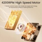 Space Heater 1pc 1500W Plug-In Portable Desktop Electric Heater , 3 Heat Settings, 4 Timer Functions, Mini Solar Powered Energy Efficient Fast Heating For Bedroom Home Use, Compact Size - Image 3