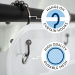 Shower Organizer, Shower Caddy Or Bathroom Organizer With Quick Drying Mesh, 7 Pockets To Hold Shampoo, Soap, Loofah, And Cruise Ship Essentials, 17 Inch By 22 Inch, White, 1 Pack - Image 3