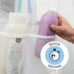 Shower Organizer, Shower Caddy Or Bathroom Organizer With Quick Drying Mesh, 7 Pockets To Hold Shampoo, Soap, Loofah, And Cruise Ship Essentials, 17 Inch By 22 Inch, White, 1 Pack - Image 2