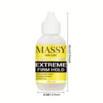 MASSY Waterproof Lace Wig Adhesive - Extreme Firm Hold, Quick-Dry, No Residue, 2.29fl.oz, Invisible Bonding for Secure & Natural Look, Unisex for All Hair Types, Hairpiece Adhesive | Easy Application | Light Beige Formula - Image 3