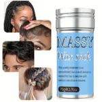 Massy Hair Control Wax Stick Set: Smooth Bar For Taming Frizz, Edge Brush & Rat Tail Comb For Styling Loose Curls - Non-Greasy Hair Styling Product, Suitable For All Hair Types