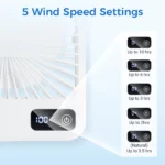 Multi-Position Desk Fan: 5-Speed 180° Adjustable Design With Hanging Hook & Whisper-Silent USB Operation. Perfect For Desk Use, Bedroom Cooling, Porch Relaxation & Travel Comfort. Designed Specifically For Adults Needing Flexible Temperature Management Solutions. - Image 4