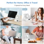 Multi-Position Desk Fan: 5-Speed 180° Adjustable Design With Hanging Hook & Whisper-Silent USB Operation. Perfect For Desk Use, Bedroom Cooling, Porch Relaxation & Travel Comfort. Designed Specifically For Adults Needing Flexible Temperature Management Solutions. - Image 8