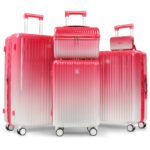 Expandable Luggage Set, Crossbody Bag Durable,Companion With Silent Spinner Wheels, TSA Lock, Multi-Size Options, 100% PC Hard Shell & Aluminum Pull Handle, 20Inch, 24Inch, 28Inch, Zipper Bag & AL Bag 8 Inch, Single Cases OR Sets